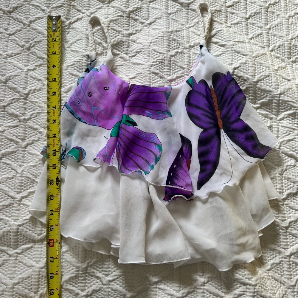 Floral Butterfly Chiffon Top